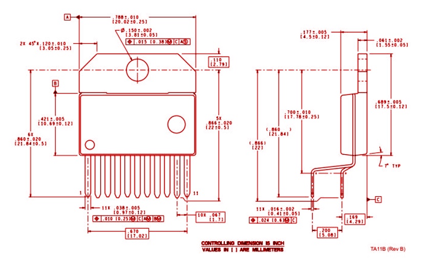 LMD18200T DIMENSION